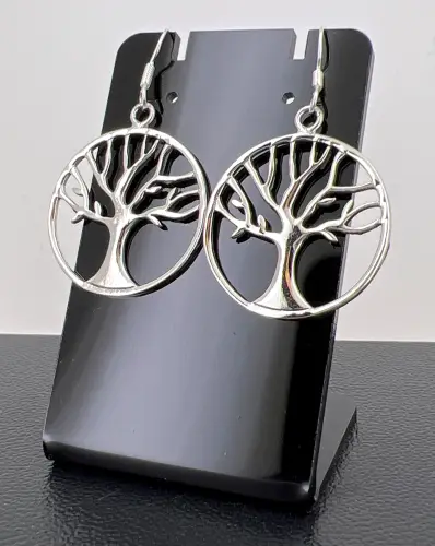 Boucles d'Oreilles Arbre de Vie en Argent 92.5 - 25 mm 