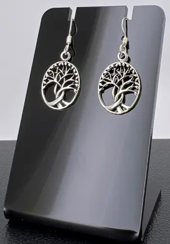 Paire de Boucles d'Oreilles Arbre de Vie en Argent 92.5 
