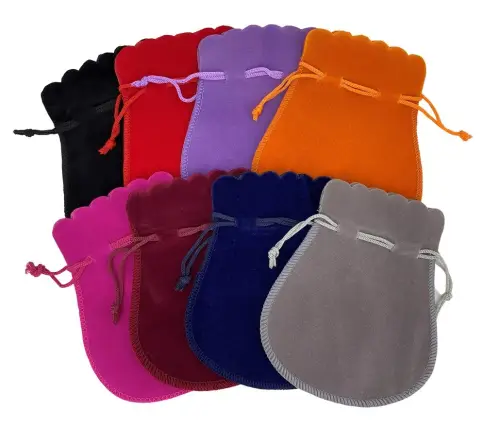 50 Aumônières Suédines en Feutrine 13 x 11 cm - 8 Coloris 