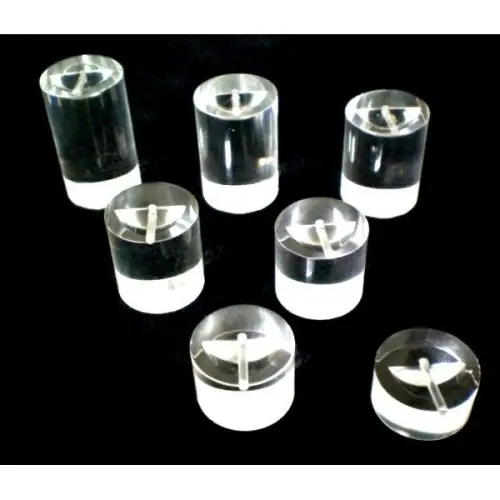 Lot de 7 Plots Présentation Bagues Acrylique Cylindriques 